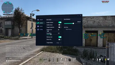 DayZ PC gameplay view showing player and world information overlays